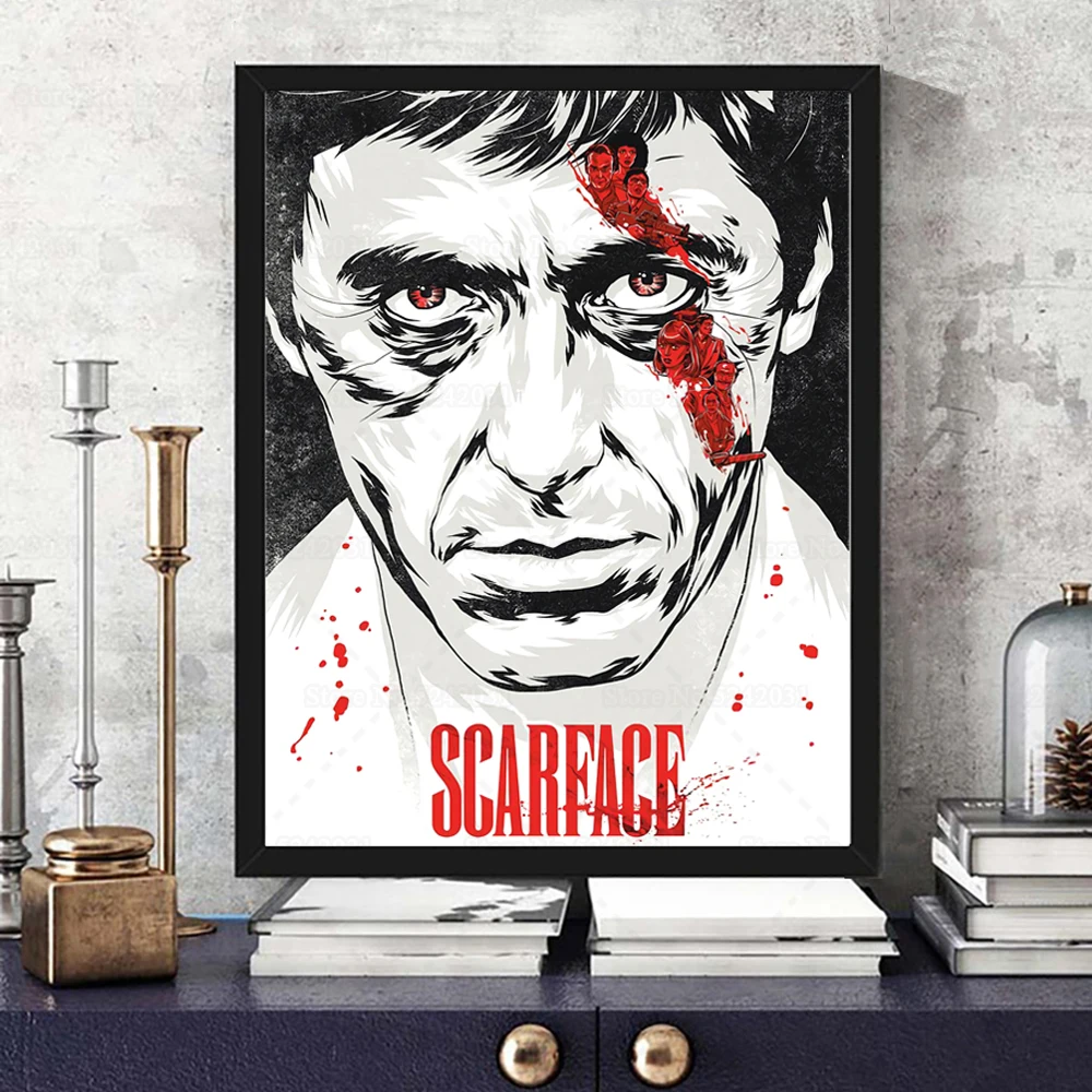 Алмазная живопись Тони Монтана картина с квадратными стразами 5D мозаика из смолы