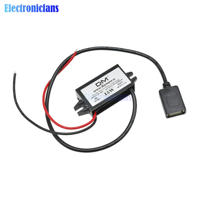 DC-DC 12 В до 5 В понижающий модуль питания USB женский порт конвертер Potting водонепроницаемый модуль питания для зарядного устройства телефона