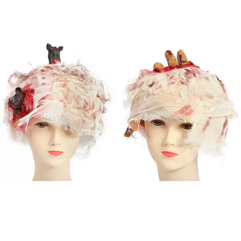 Страшная маска на Хеллоуин кровотечение Марля головной убор бутафория для