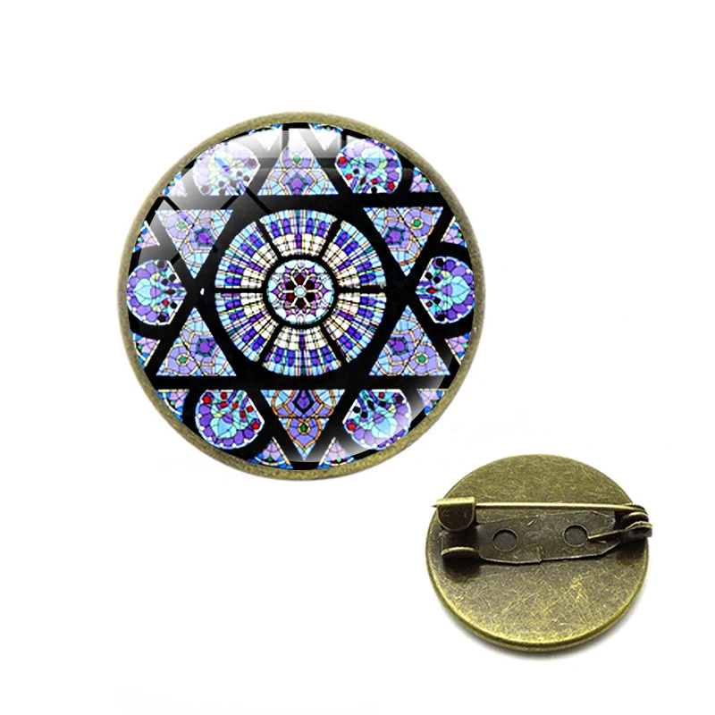 Ретро иудейский щит звезда броши &quotДавид&quot гексаграмма Мандала Броши Израиль