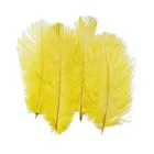 Перья страуса желтые, 15-70 см, 6-28 дюймов, 10 шт.лот