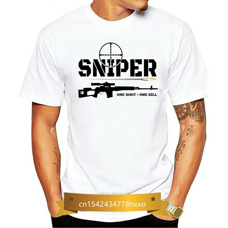 

Camiseta impressa sniper tiro matar