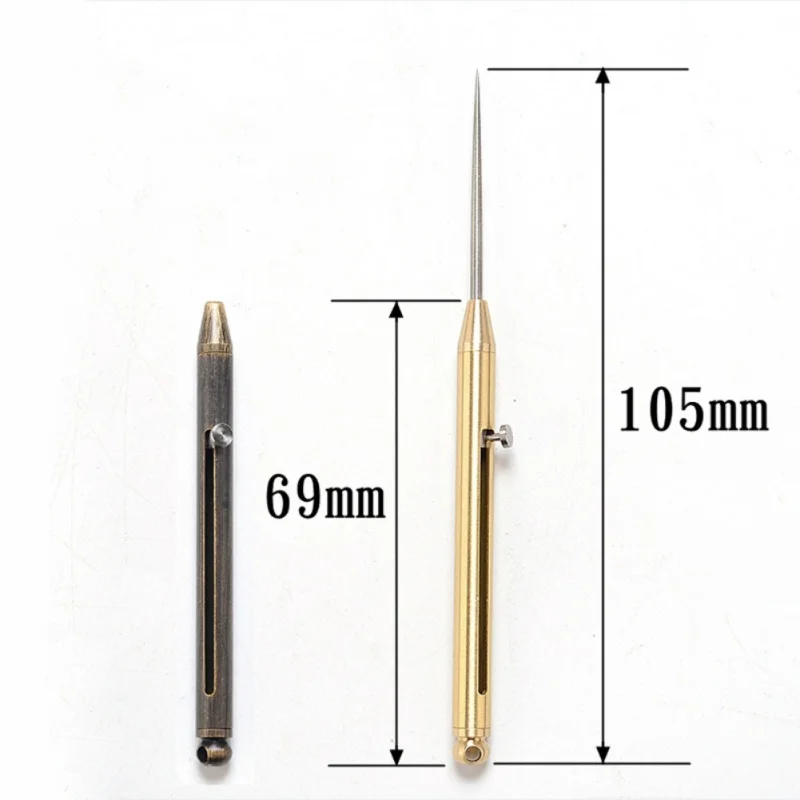 Titanium Alloy Push-pull Spring Design Toothpick With Protective Case Ultra-Light Portable Multi-function Fruit Fork Picnic Tool