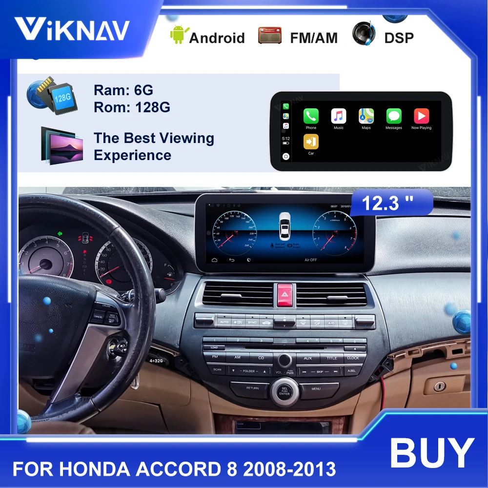 

Автомагнитола для Honda Accord 8, 12,3, 10,0, 2008, 2009, 2010, 2011