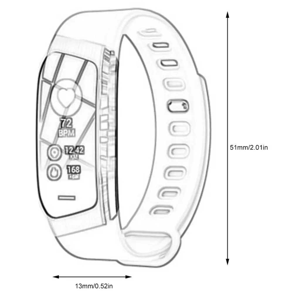 Смарт-браслет E18 с пульсометром фитнес-трекером водонепроницаемые спортивные
