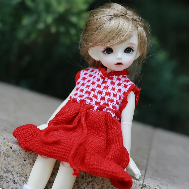 

Шарнирное платье YOSD SD, 1/6, красный свитер, юбка, кукла, аксессуары для кукольной одежды