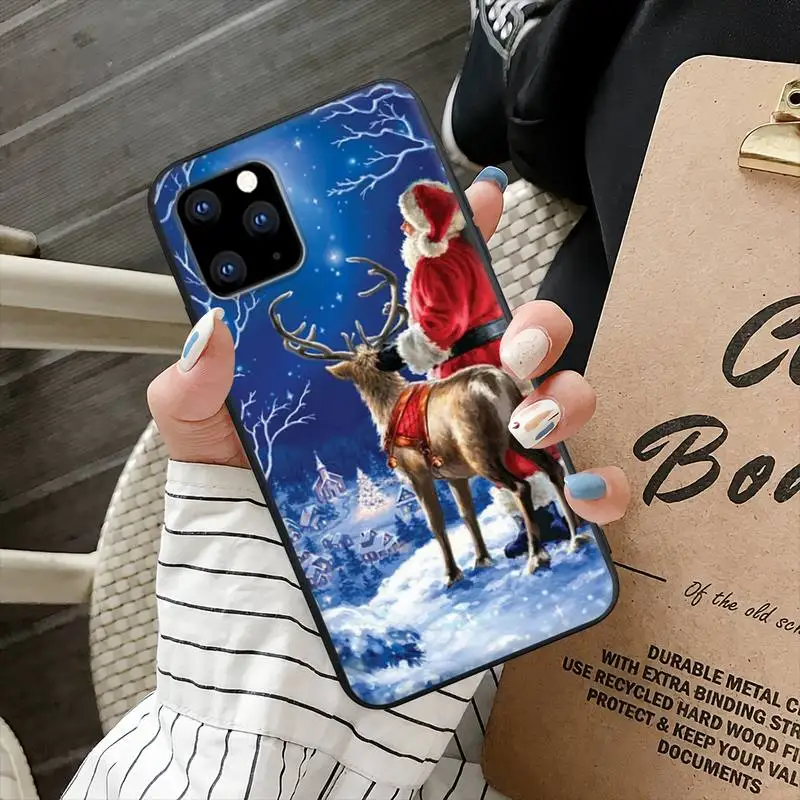 christmas new year silicone cell phone cover for iphone 12 11 pro max 7 8 6 6s plus xs x xr se 2020 5s 5 case free global shipping