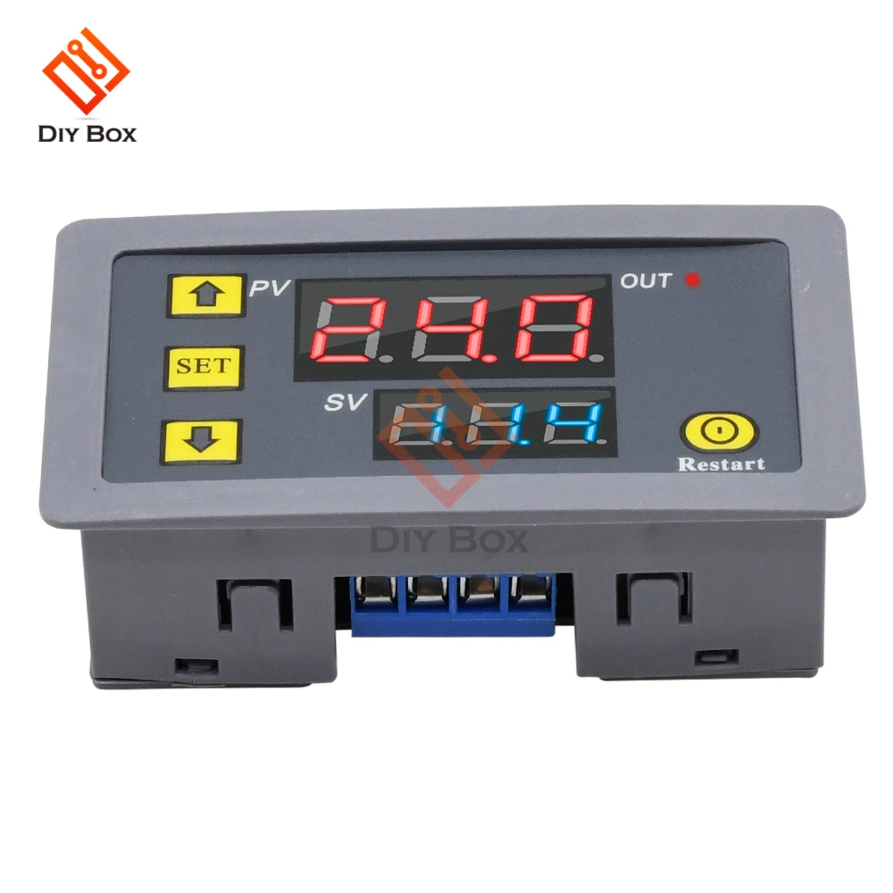 Цифровой реле задержки времени DC 12V 24V AC 110 220V двойной светодиодный цифровой