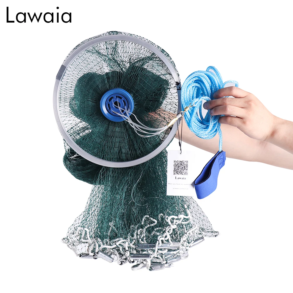 Lawaia рыболовная сеть США литые сети ручной заброс нахлыстом диаметр 2 4-7 м мелкая