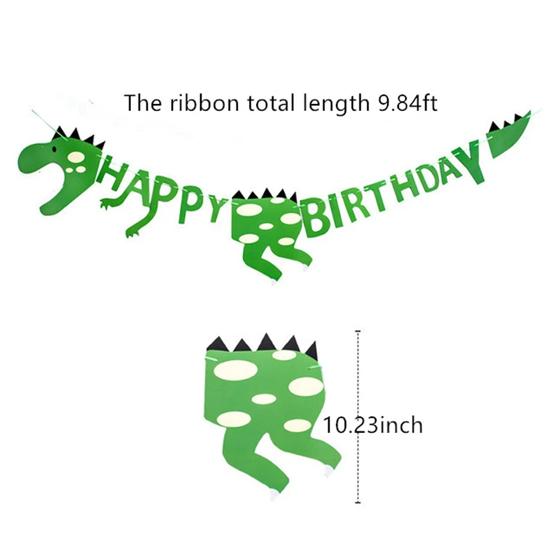 Бумажная гирлянда с изображением динозавров капкейков день рождения детей