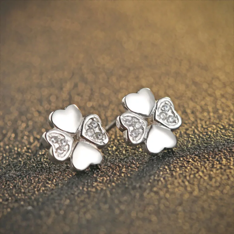 

925 sterling silver jewelry with diamond earrings and Hanfeng Earrings