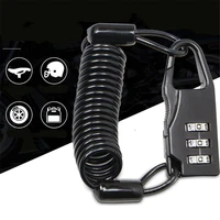 bicycle lock anti theft helmet lock motorcycle cycling scooter 3 digit combination password safety cable lock bike accessories