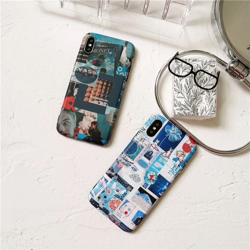 LEMONCOVER Literary чехол для iPhone X XS MAX XR 8 7 6 6S Plus Чехлы Роскошные 7Plus 8Plus матовая Ретро