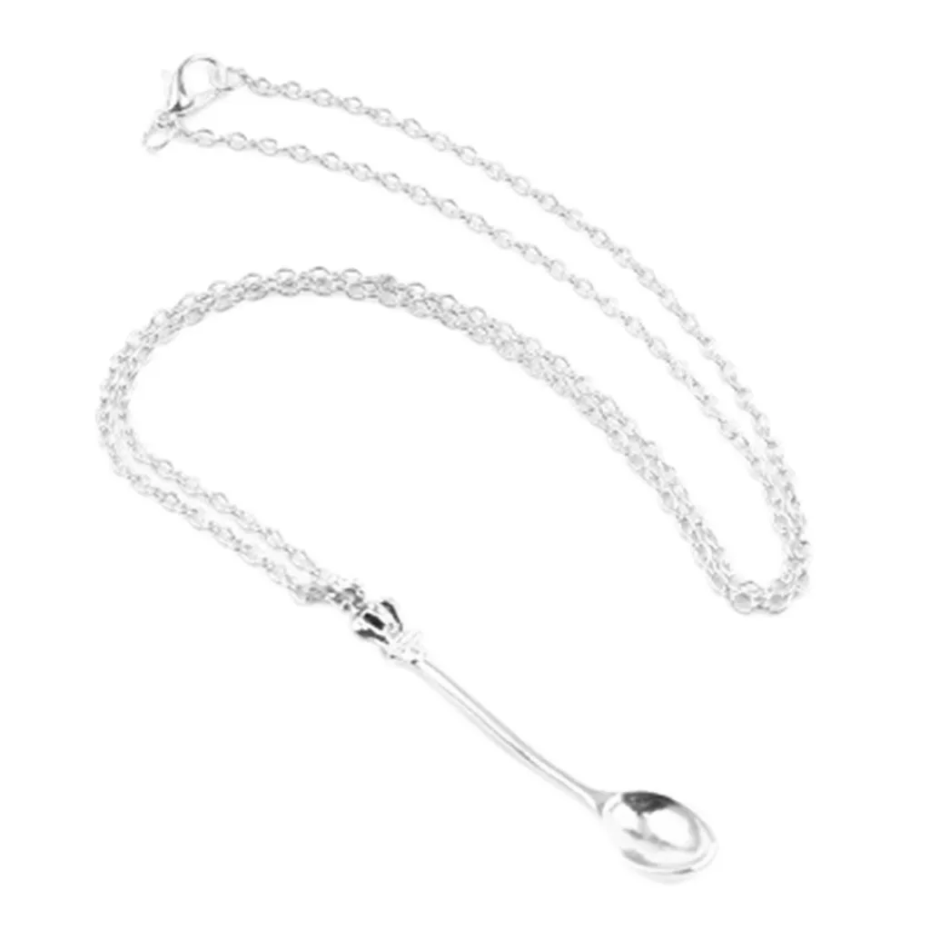 Мини-Ложка ожерелье цепочка Ибица фестиваль Алиса в стране чудес медальон