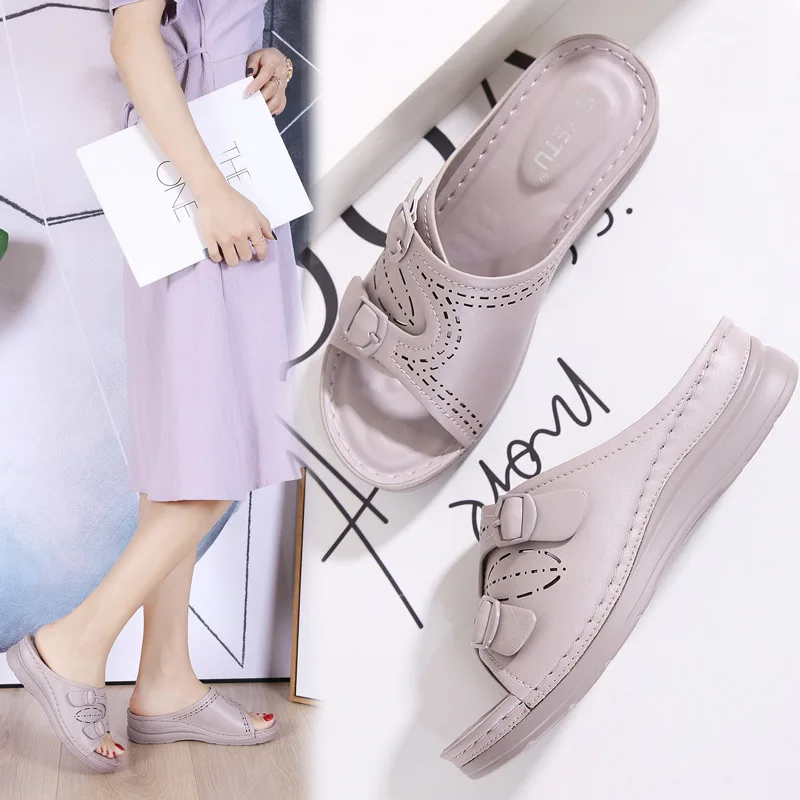 

Sandals Fashion Woman Outdoor Women's Shoes Wedge Heel Female Sandals Casual Slip On Shoes For Women Outdoor Plus Size
