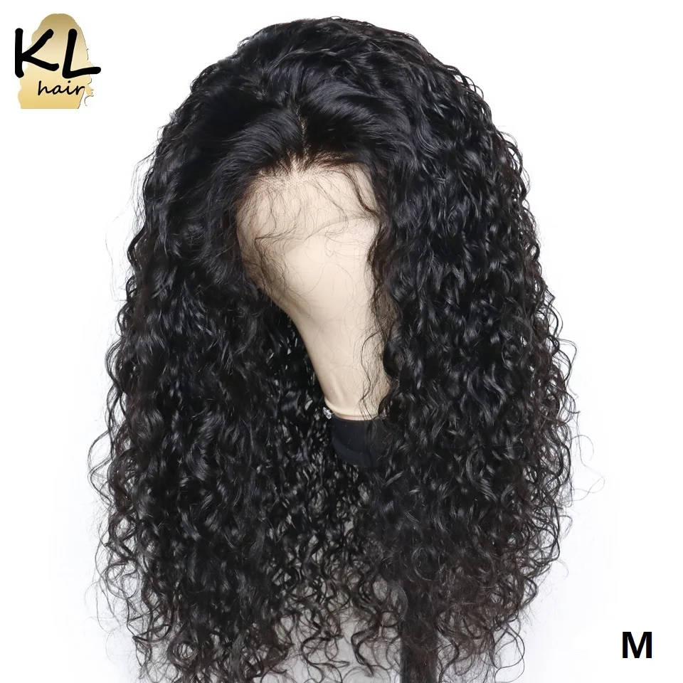 Парик KL 360 на сетке спереди бразильские волосы Remy парик из 150 вьющихся