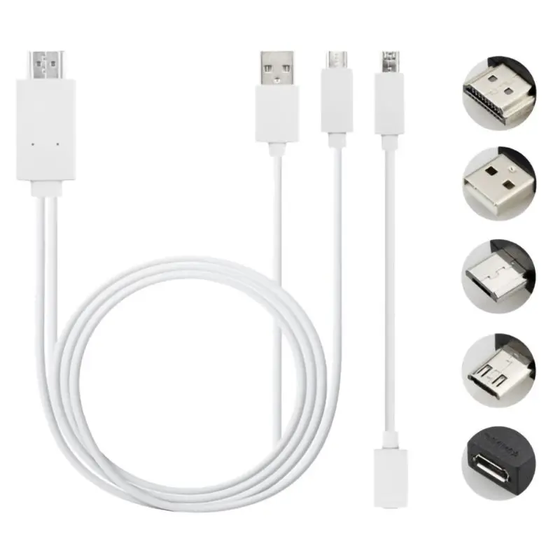 S4 S5 к HDMI Android Micro 5PIN + 11PIN Mhl видео адаптер 1080P MHL MicroUSB Hdmi Кабель адаптер|Переходники и