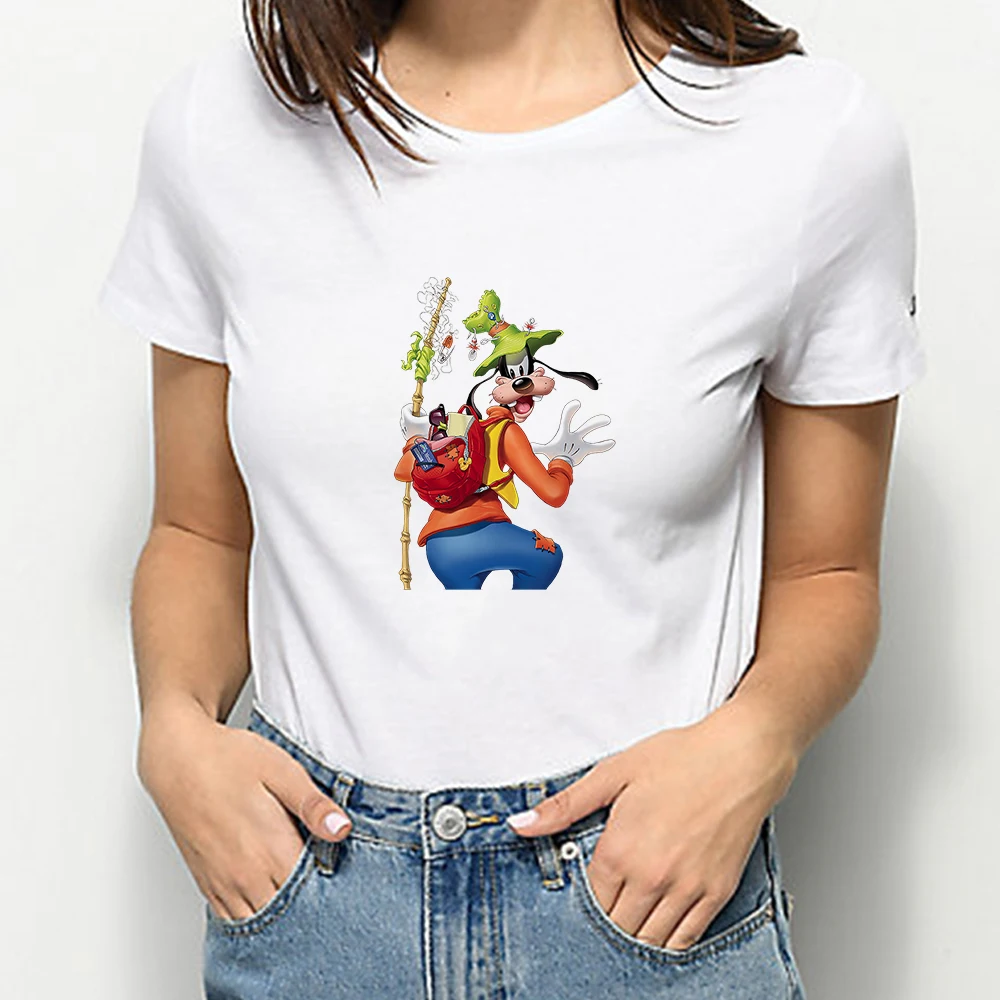 

Disney Mickey Mouse Family Look Tshirt Femme Stylish Happy Young Woman White Sweatshirt Summer Short Sleeve Ropa Tumblr Mujer