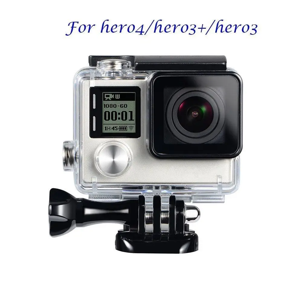 

Водонепроницаемый корпус для GoPro Hero 4 3 + черный защитный чехол для подводного погружения для Go Pro 4 3 + аксессуары