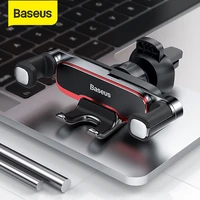baseus gravity car phone holder metal auto air outlet mobilephone stand for 4 7 6 5 inch phone invisibile car support