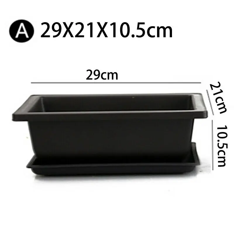 Large Flower Pot Rectangle Bonsai Nursery Planter Balcony Container 29X21X10.5cm | Дом и сад