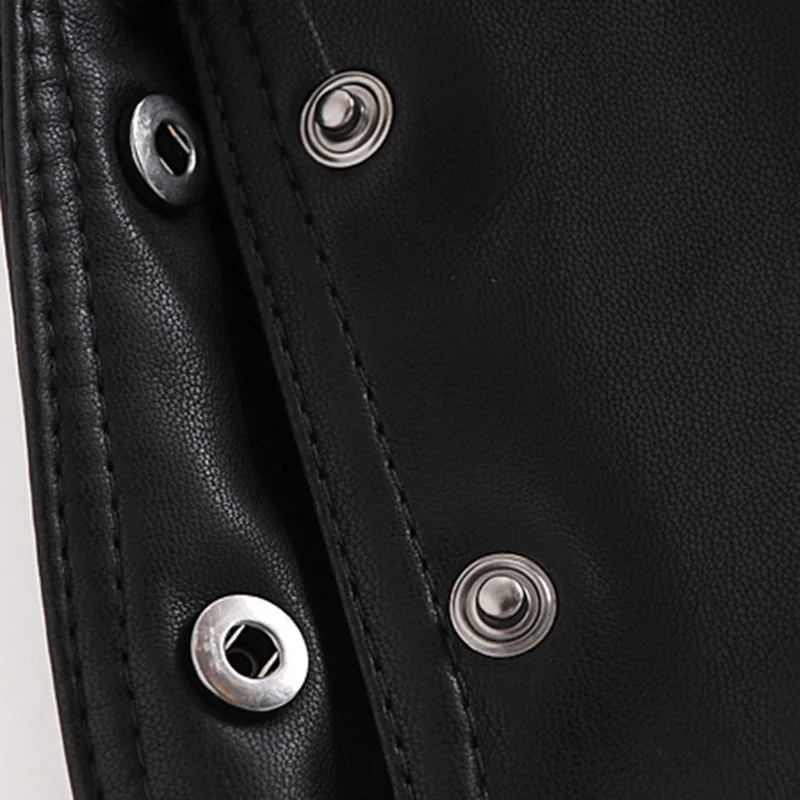 

Katara Turn Down Collar Blouses Women Fashion PU Leather Tie Belt Waist Shirts Women Elegant Loose Pockets Tops Female Ladies