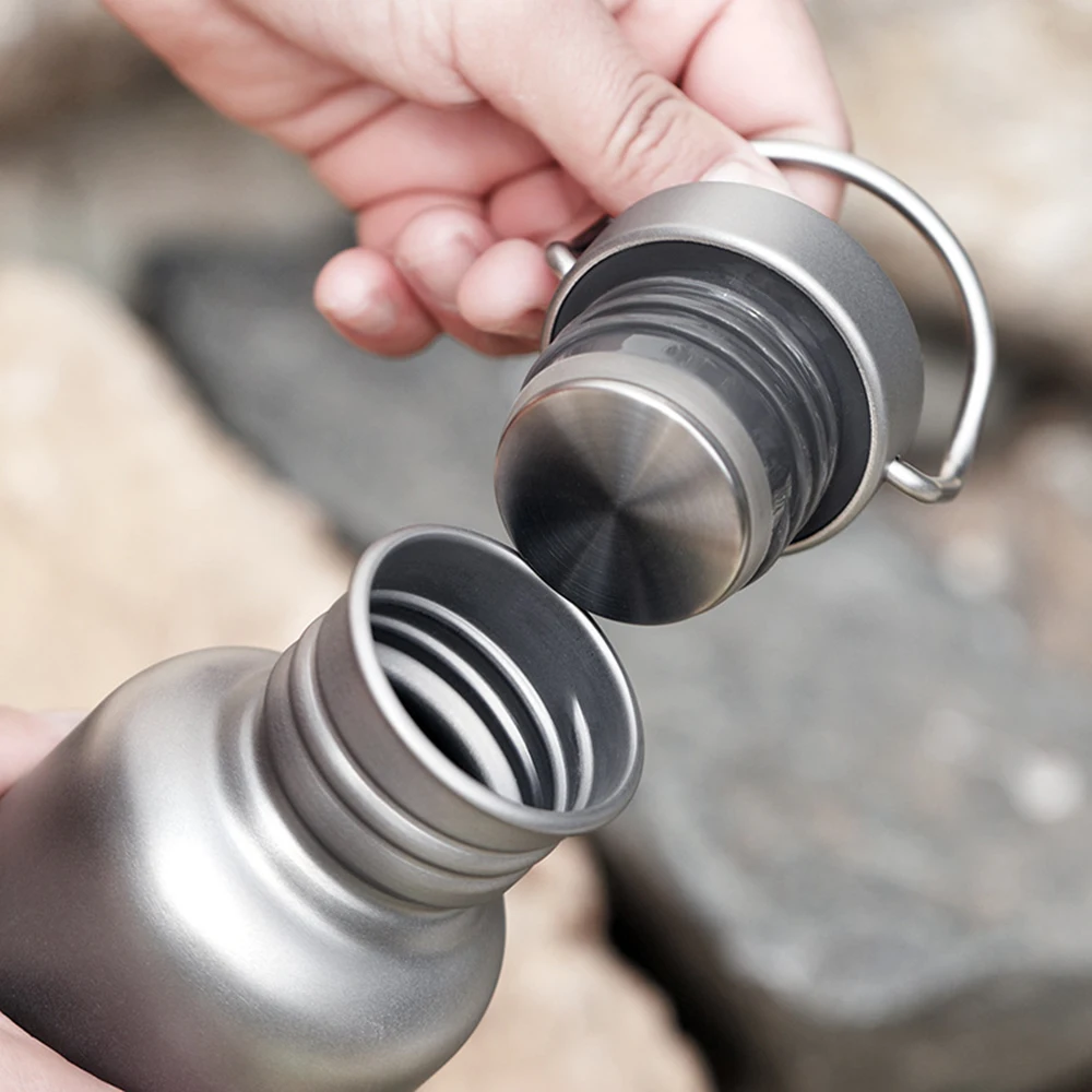 

Lixada 430ml Leakproof Titanium Bottle Ultralight Outdoor Camping Cycling Hiking Sports Water Bottle