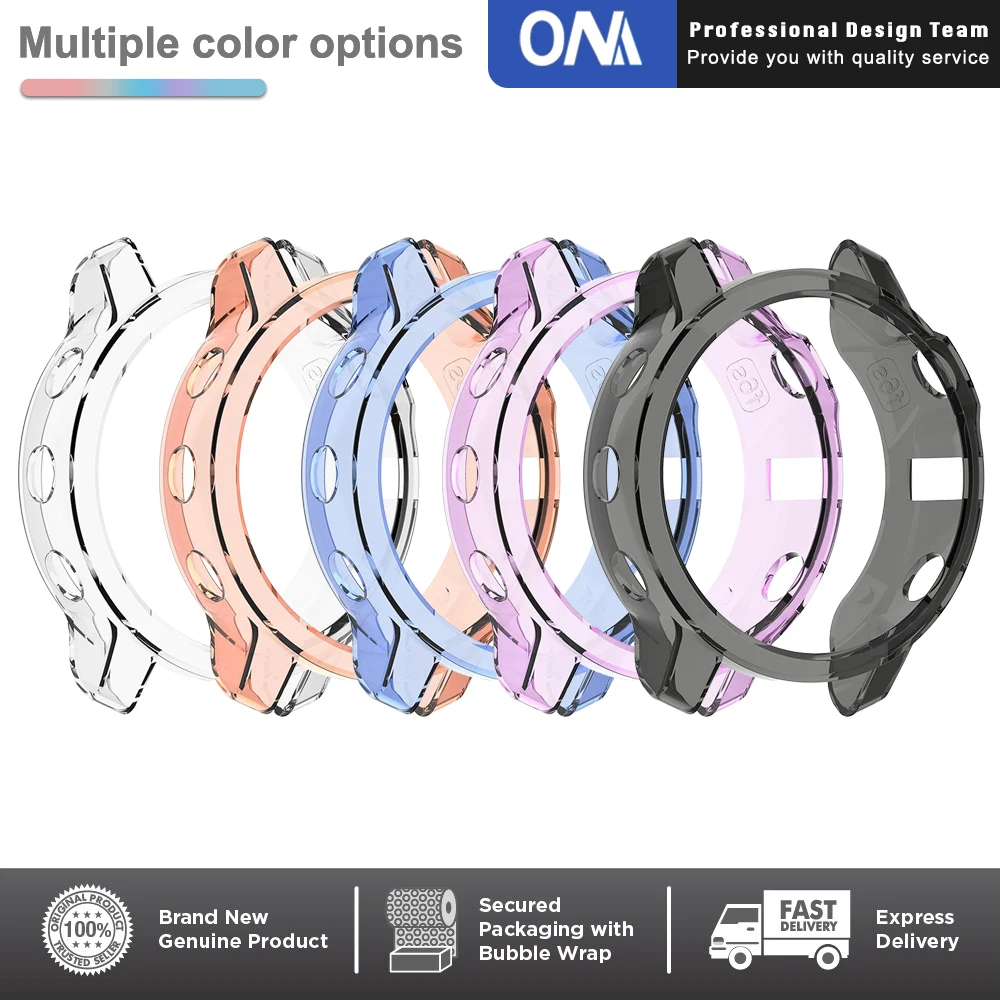 2-in-1 Protective Case + Screen Protector for Garmin Fenix 7 7S 7X 6 6S 6X Pro 5 5S Smart Watch Silicone Cover & Tempered Glass