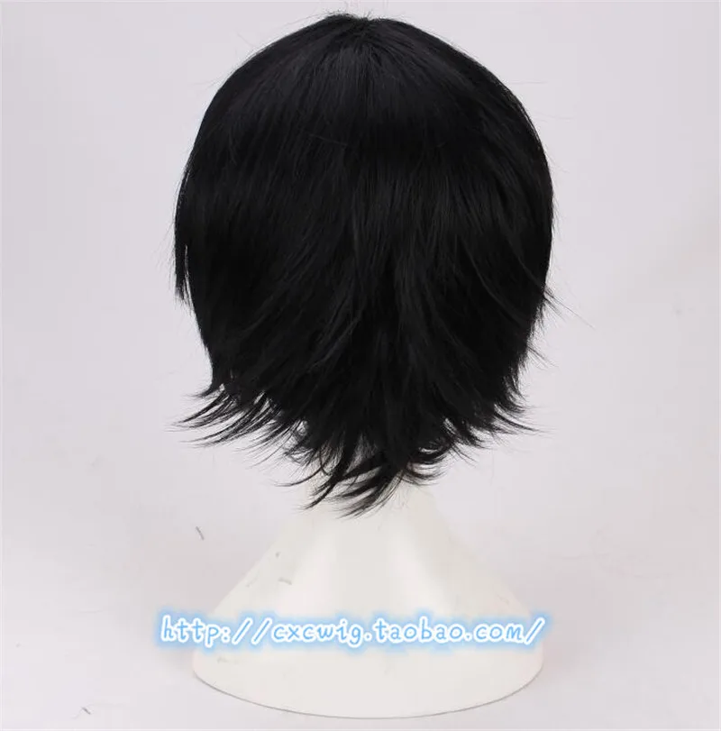 

Juego Undertale-Peluca de Cosplay de Mettaton para mujer, peluca corta de pelo negro con gorro de peluca