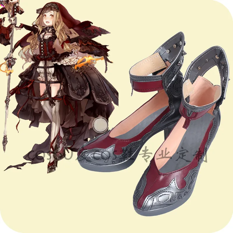 Аниме SINoALICE Monk красная обувь для костюмированной вечеринки Женская в стиле панк