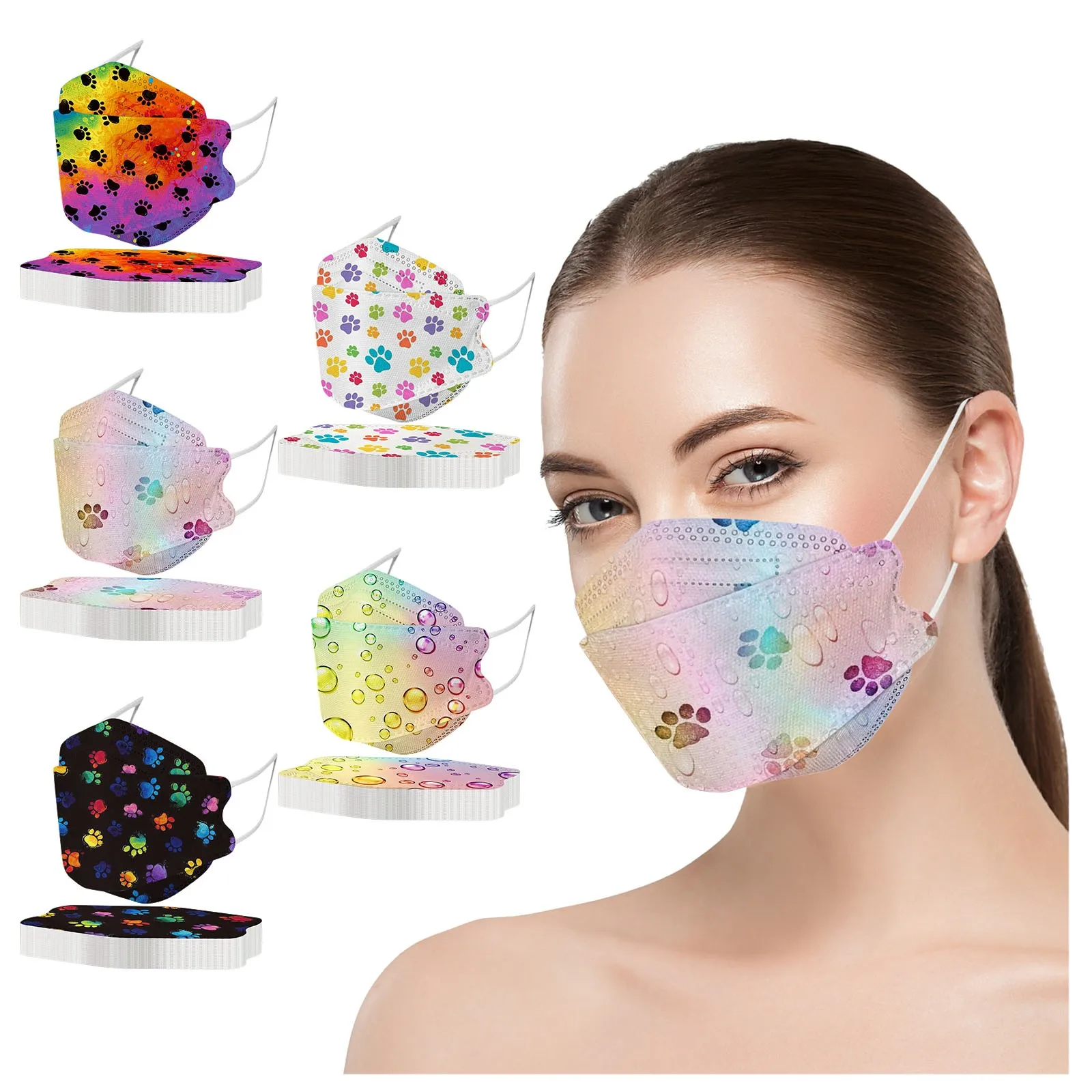 10 шт. 24 стиля маска для взрослых отпечаток коров бабочки полосатая леопардовая с