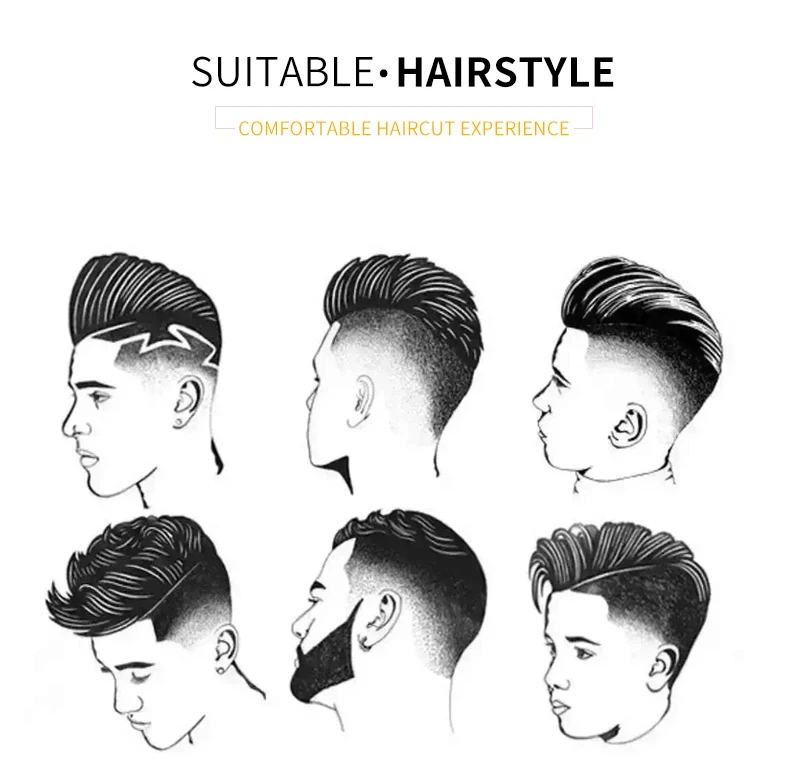 

Kemei Professional Hair Clipper Electric Cordless Men Hair Beard Trimmer Barber Haircut Machine Styling Tools for Pomade Hair