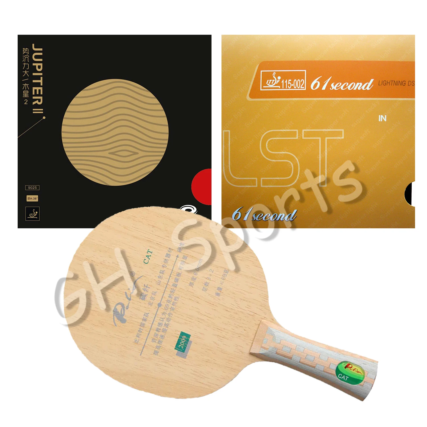 Pro Combo Racket Palio CAT Table Tennis Blade with Yinhe JUPITER II and 61second Lightning DS | Спорт и развлечения