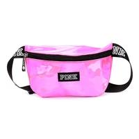 pink bag waterproof laser girl heuptas pink waist bag mini women holographic pink fanny pack bum beach pockets pouch belt