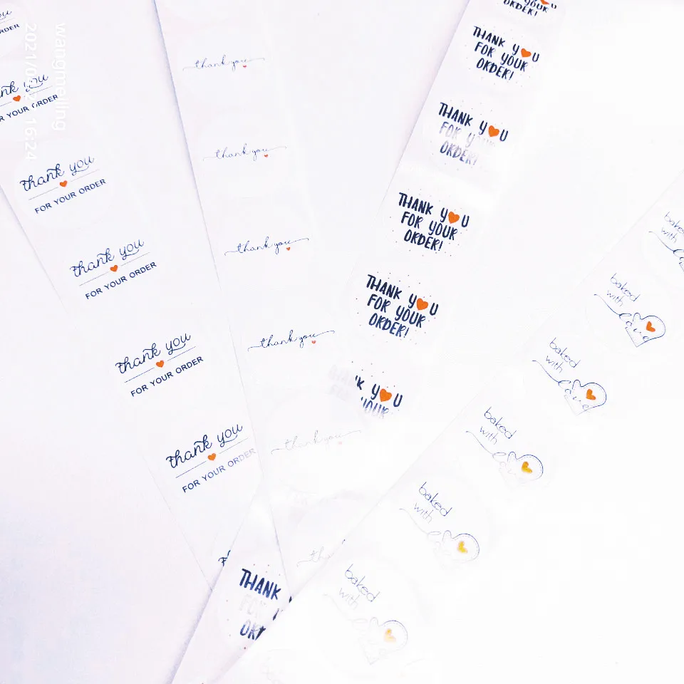 Наклейки Спасибо за заказ 100 шт. наклейки на свадьбу день рождения для подарочной