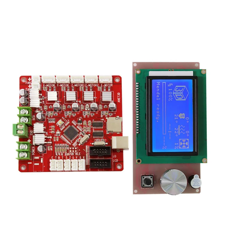 Anet V1.7 материнская плата + 12864 ЖК дисплей смарт обновления для A6 E10 E12 E16 A8 плюс 3d