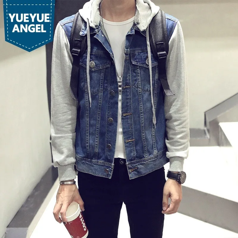 Blouson Homme новая мода 2020 мужские демисезонные джинсовые куртки с капюшоном