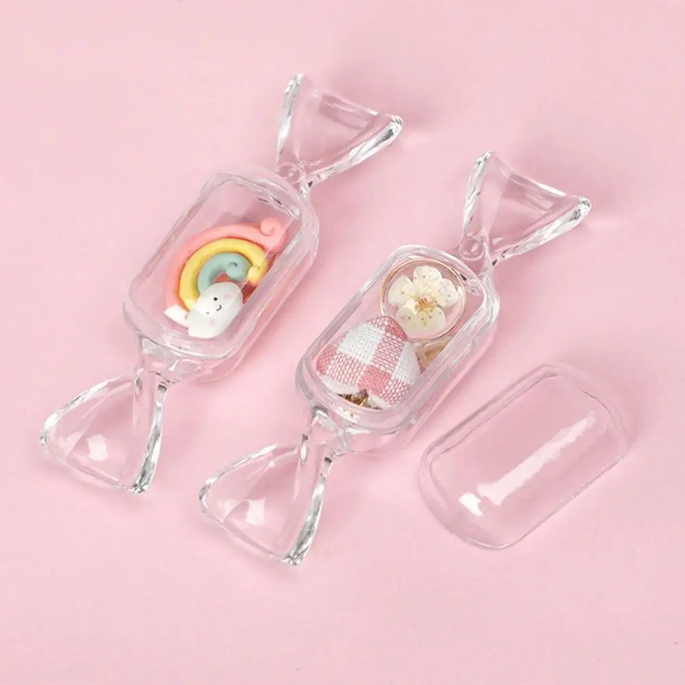 

10Pcs/Set Convenient Plastic Eye-catching Creative Candy Shape Earring Storage Box for Gifts Storage Case Earring Case
