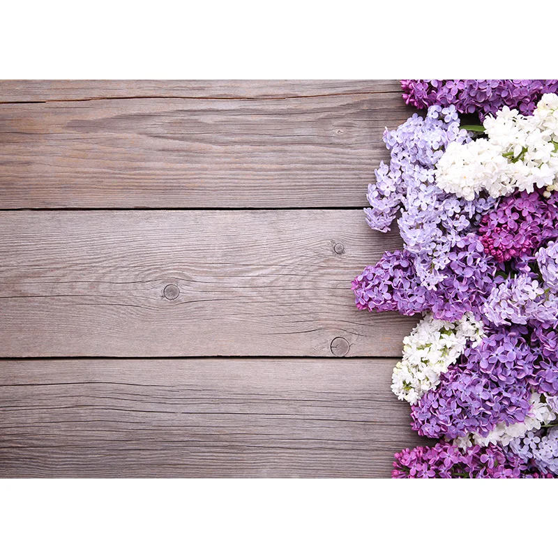

Vinyl Custom Photography Backdrops Flower & Wood planks Theme Photo Studio Background FK91025-82