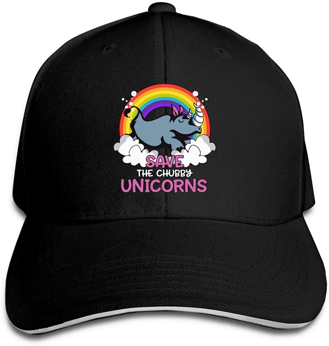 

Save The Chubby Unicorns Funny Rhino - Adjustable Cap for Men or Women