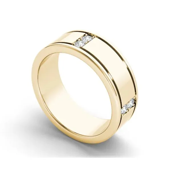 

14K Yellow Gold FL Diamond Ring for Men Women Classic Anillos De Bizuteria 14K Gold Wedding Fine Jewelry Ring for Male Gemstone