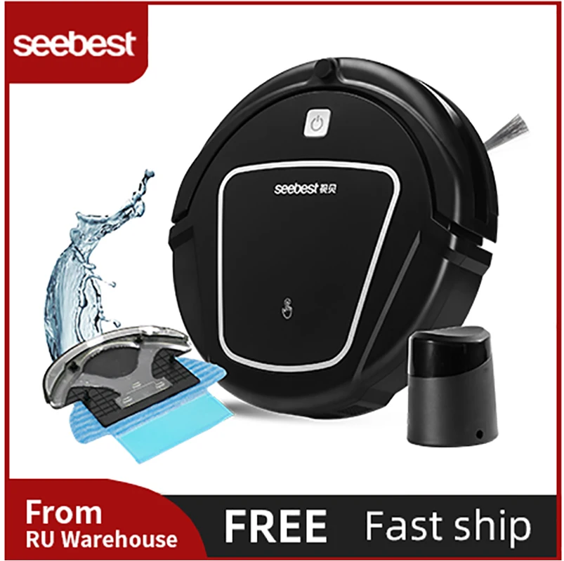 

Seebest D730 MOMO 2.0 Robot Vacuum Cleaner with Wet/Dry Mopping Function, Clean Robot Aspirator Time Schedule, Russia Warehouse