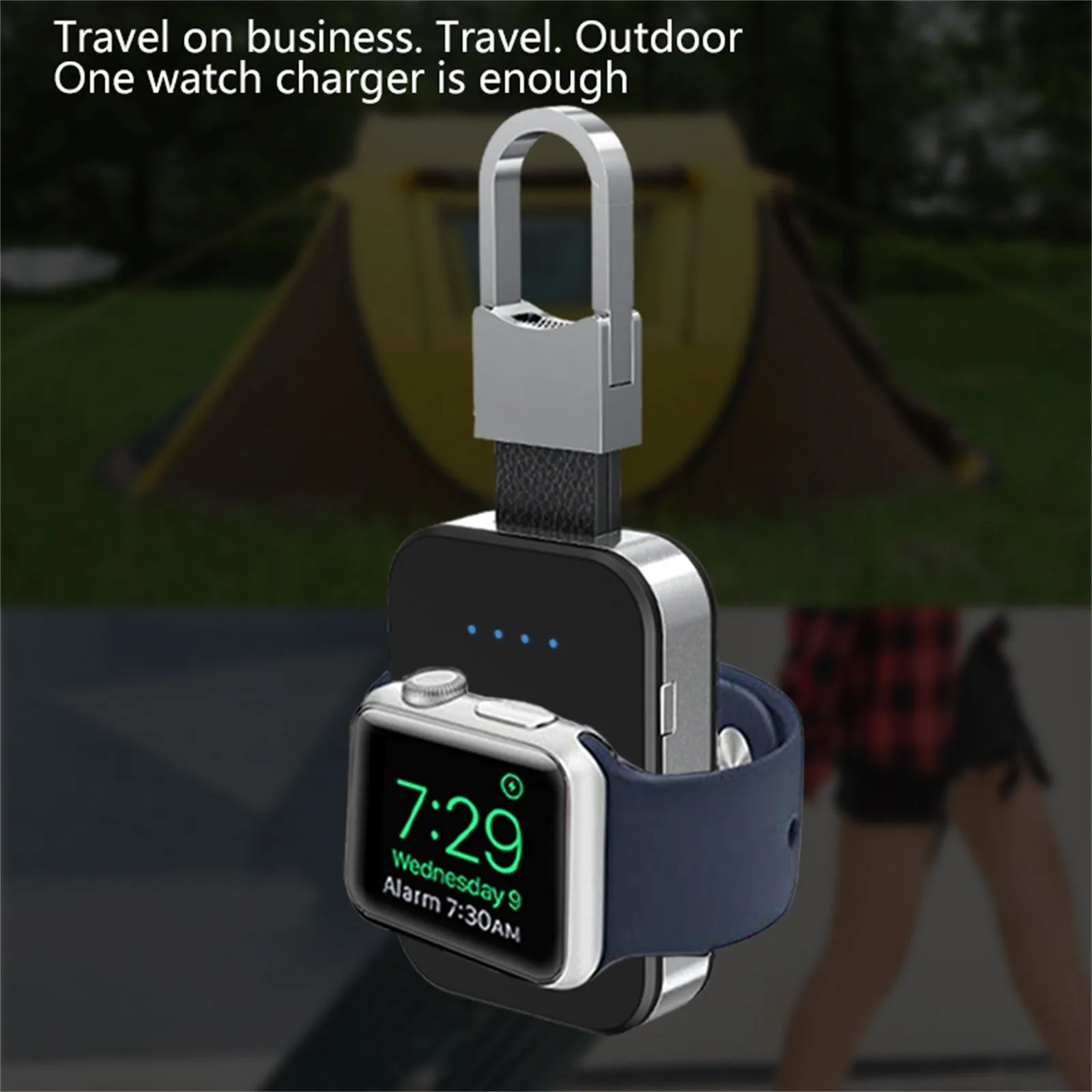 

Mini Portable Wireless Charger For Apple Watch Travel Charger Keychain Accessory LED Magnetic Charging For Apple Watch Charger