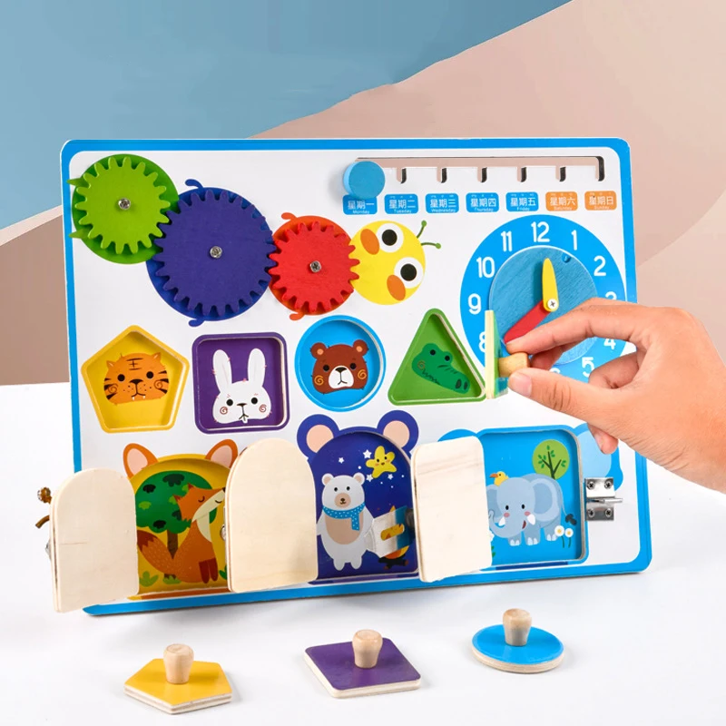 

Kid Activity Busy Board Material Diy Accessories Montessori Teaching Aid Baby Busyboard Early Education Learning Skill Lock Toys