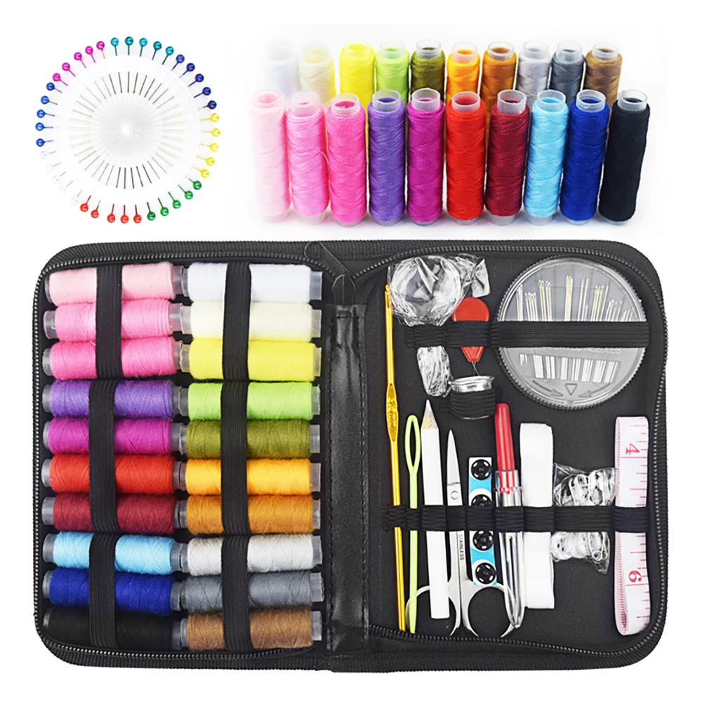 

113pcs Sewing Kit Spools of Thread DIY Hand Quilting Stitching Embroidery Thread Sewing Accessories Sewing Kits