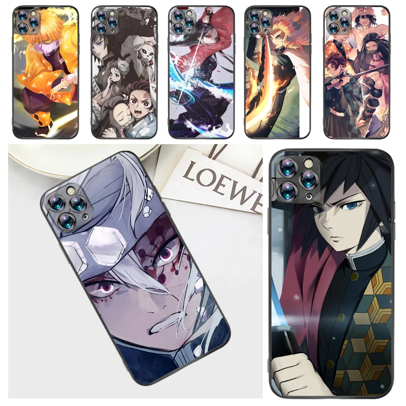 

Demon Slayer Kamado Nezuko Kimetsu No Yaiba Kamado Tanjirou Agatsuma Zenitsu Phone Case For iPhone 7 8 Plus 6 6S Back Cover