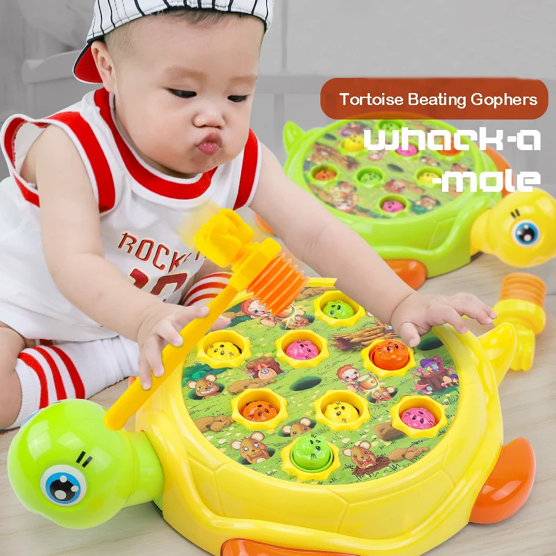 

Electric Music Toy Montessori Knock Hit Hamster Game Baby Early Education Parent-child Interactive Toys Boys Girls 01-2-3 Baby