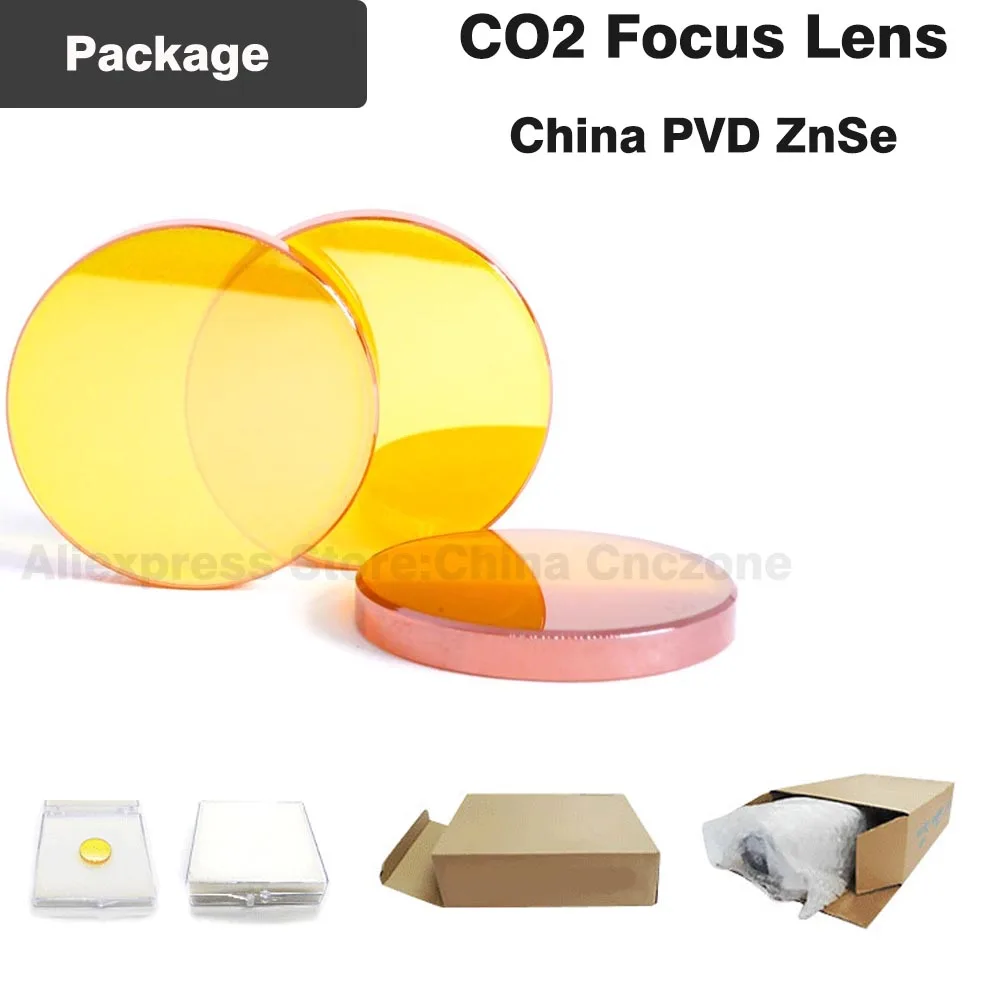 Фокусная линза CO2 PVD ZnSe диаметром 12 18 19 20 25 мм FL38.1 50 8 63 5 101 6 1 5-4 дюйма для лазерного