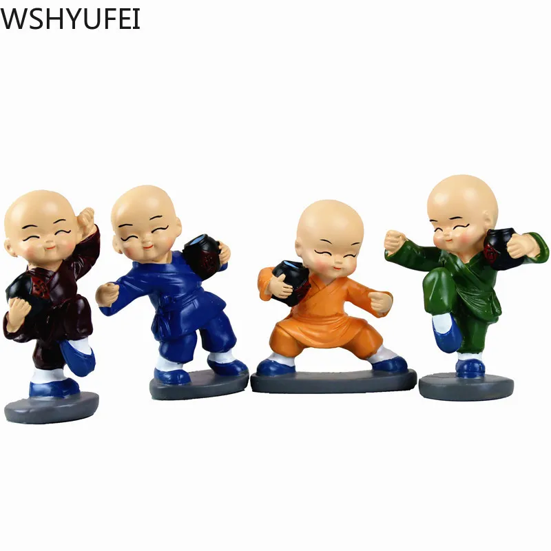 4 шт. новинка кукла из смолы Drunken Master украшение для автомобиля игрушки куклы