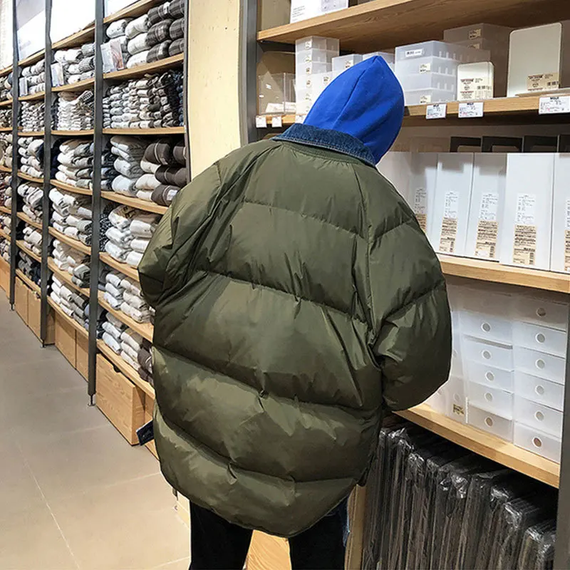 Liketkit мужские зимние куртки 2019 однотонные свободные толстые теплые парки большие